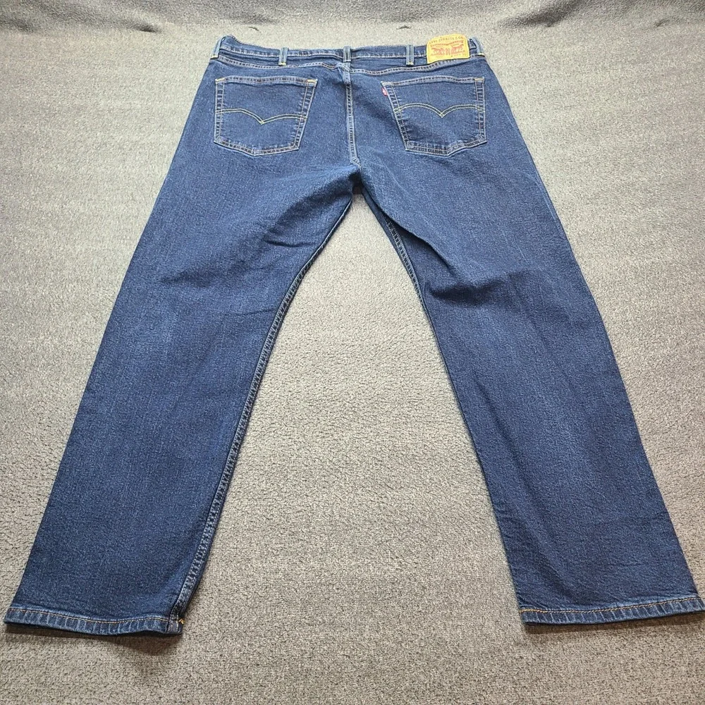 Levi's 505 Regular Fit Jeans Mens 40x30 Dark Blue Excellent Straight Leg Stretch